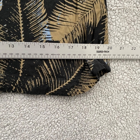 RVCA Tank Top Womens Sleeveless Top Rear Button Tan Black - Picture 3 of 10